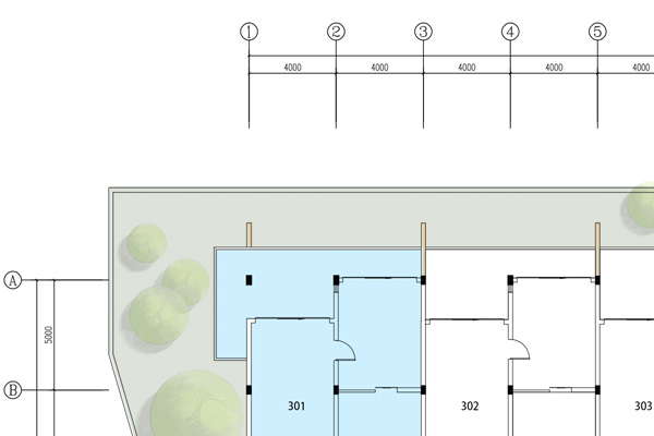 section of plan 3rd floor condo