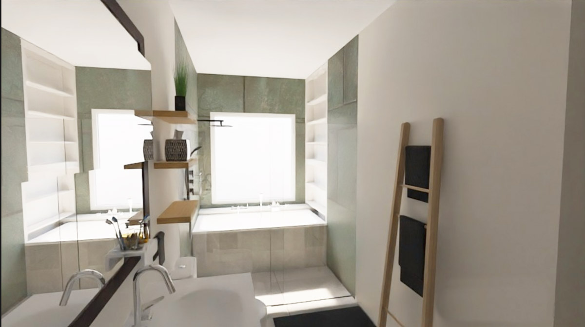 villa renovation bathroom concept visual