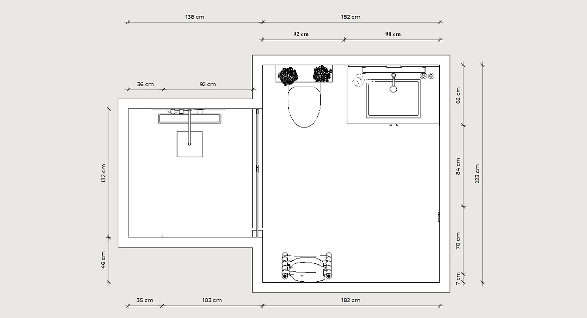 sketch plan bathroom renovation phuket