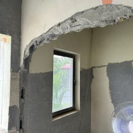 wall knocked through architectural remodelling preparation